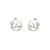 Pearl Seaweed Cluster Earrings in Brushed Silver - Denisa Piatti Jewellery