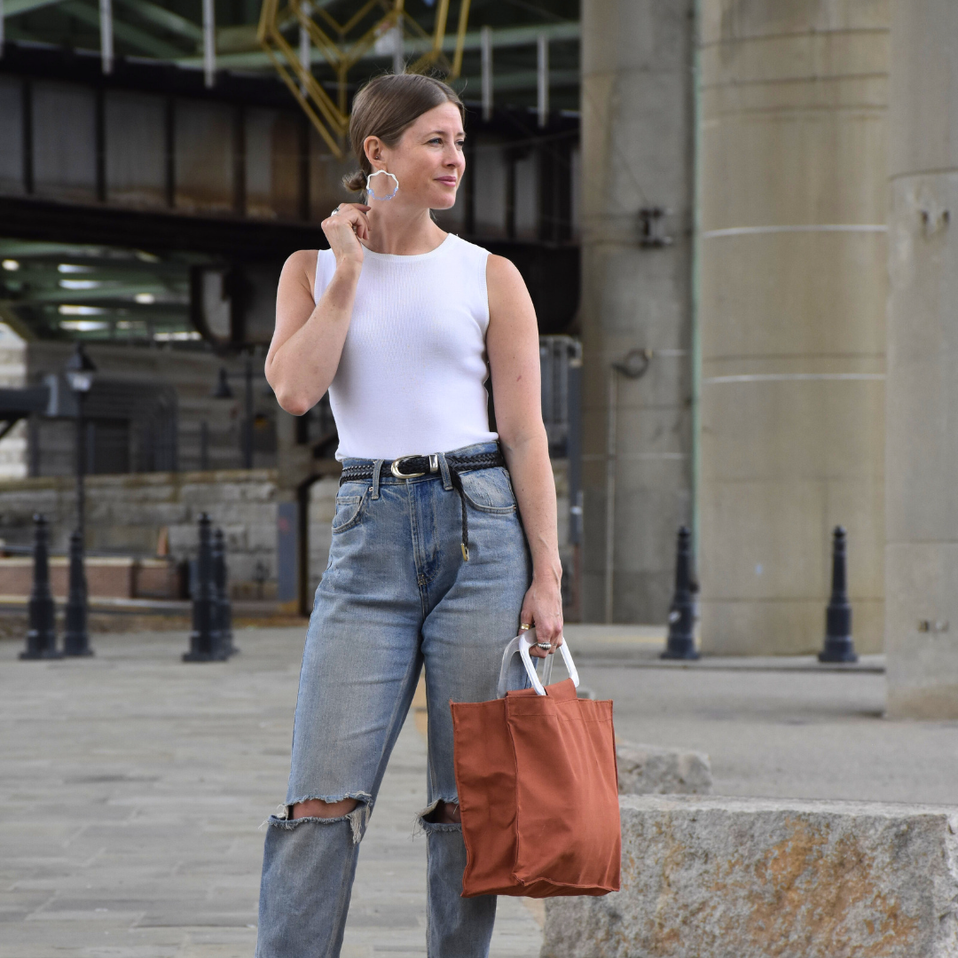 Anori Post Earrings in Brushed Silver - Denisa Piatti Jewellery