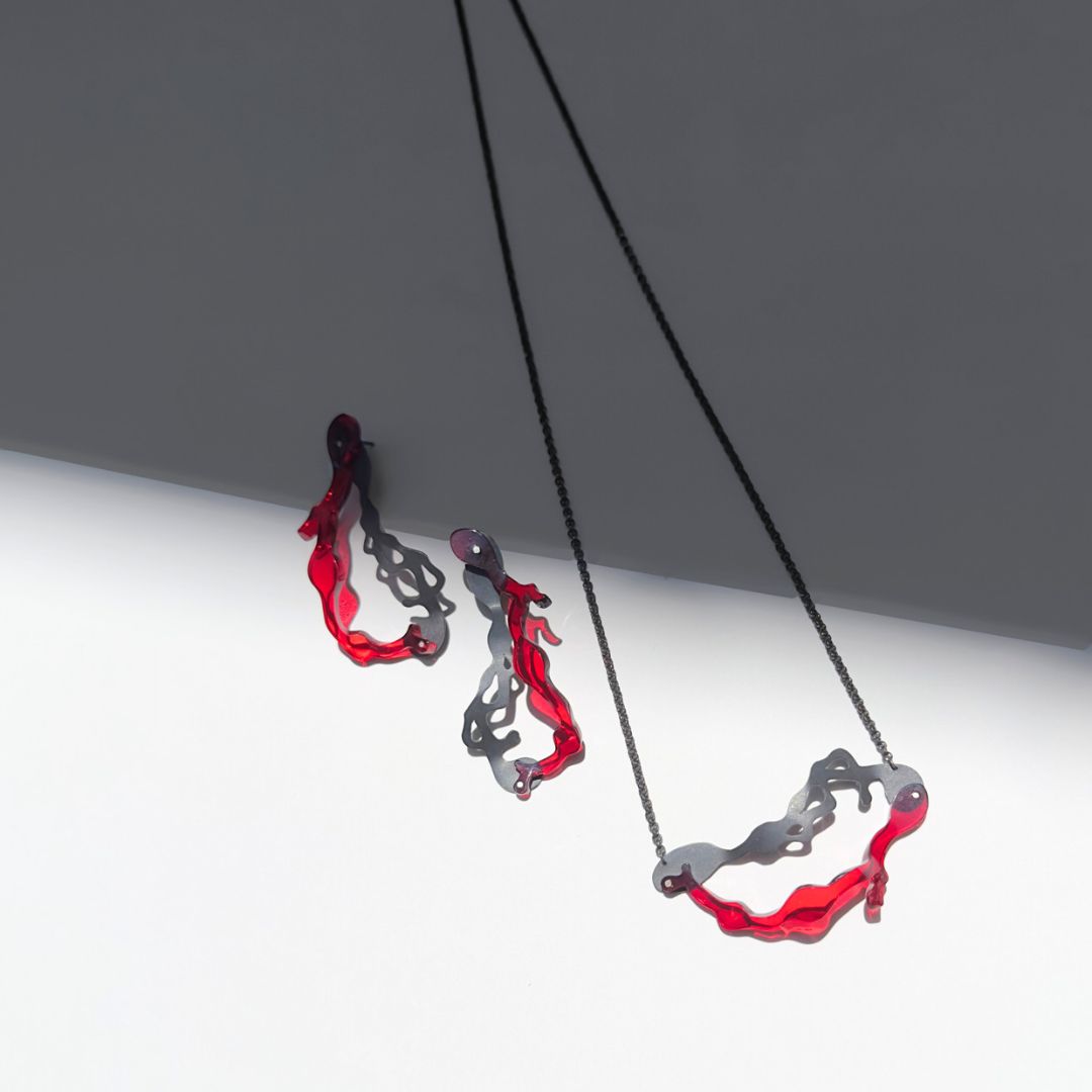 Sea Tangle Necklace in Oxidized Silver - Denisa Piatti Jewellery