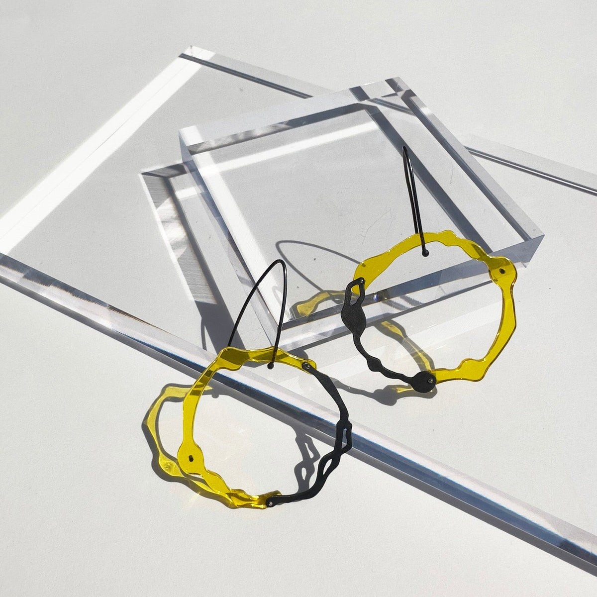 Kelp Hanging Earrings in Oxidized Silver - Denisa Piatti Jewellery