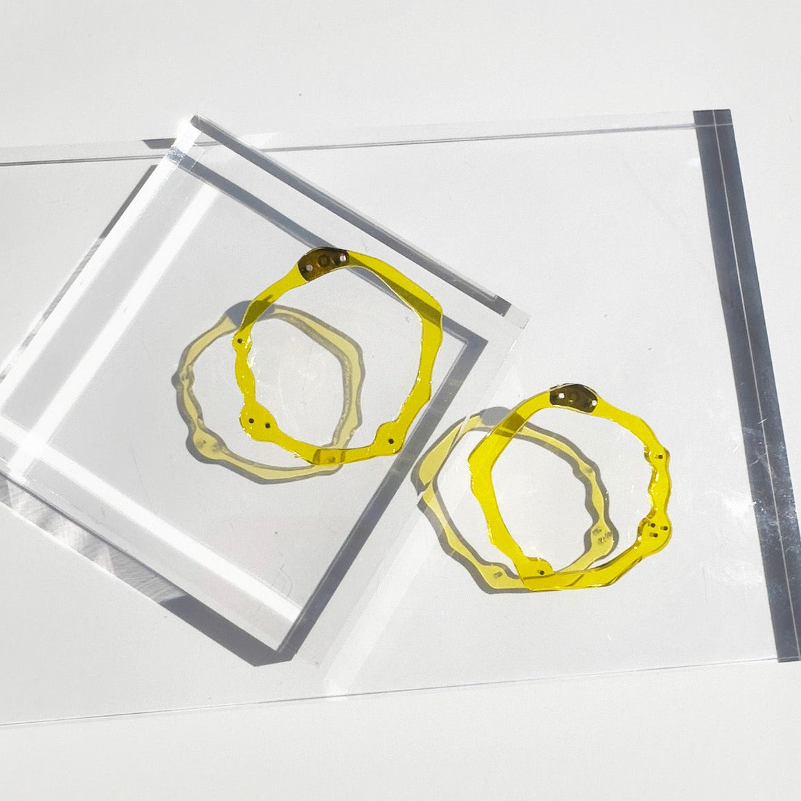 Large Komu Post Earrings in Acrylic - Denisa Piatti Jewellery