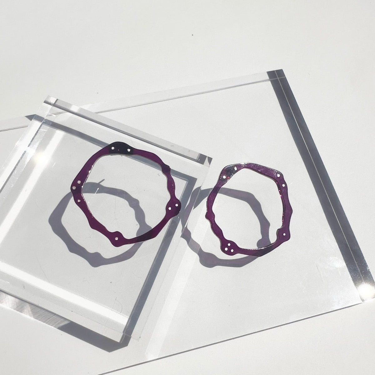 Large Komu Post Earrings in Acrylic - Denisa Piatti Jewellery