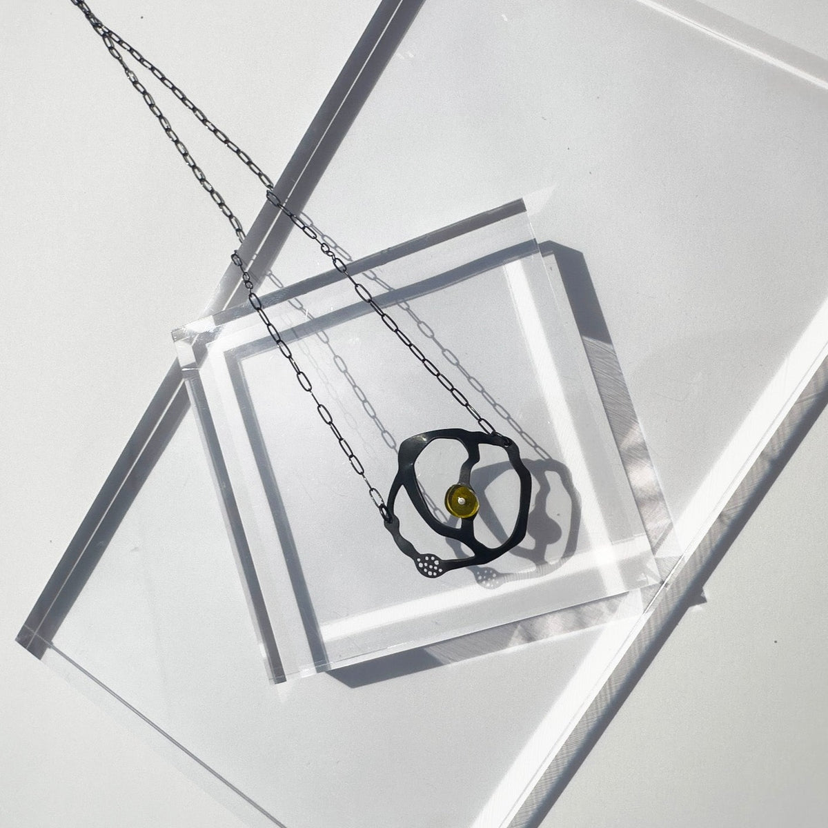 Sea Grass Necklace in Oxidized Silver - Denisa Piatti Jewellery