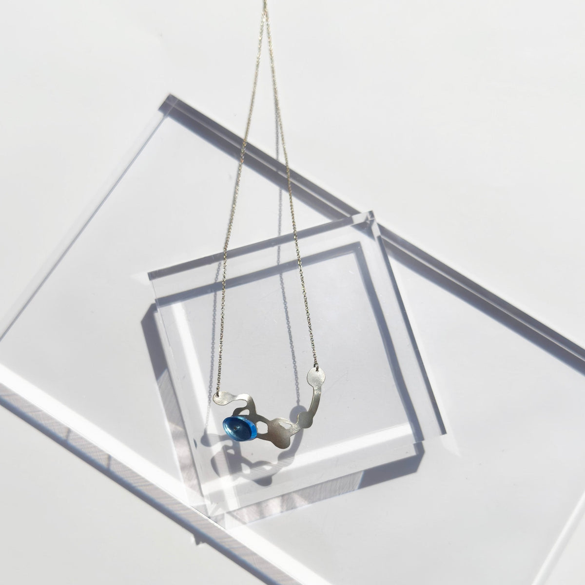 Wakame Necklace in Brushed Silver - Denisa Piatti Jewellery