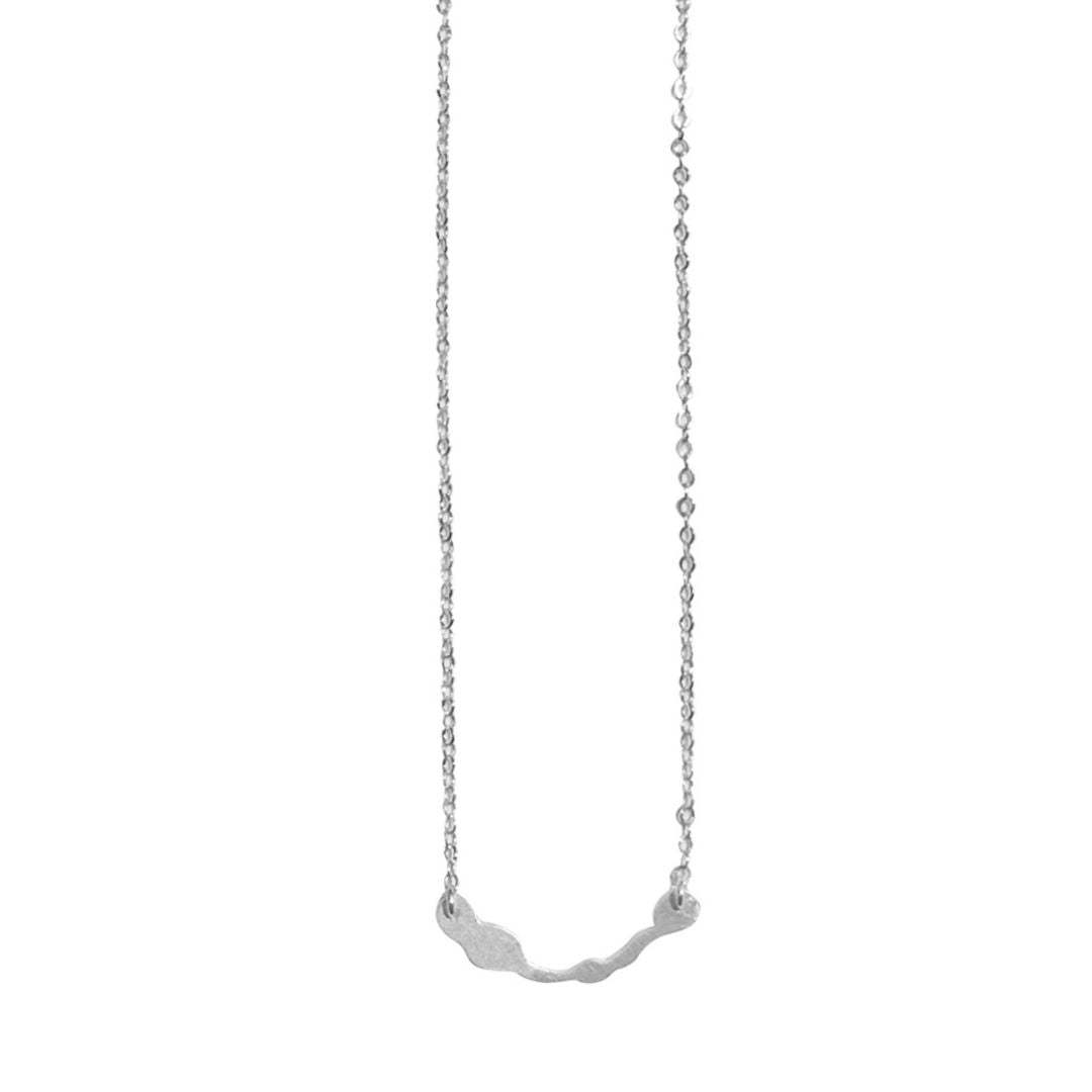 Petite Sea Grass Necklace in Brushed Silver - Denisa Piatti Jewellery