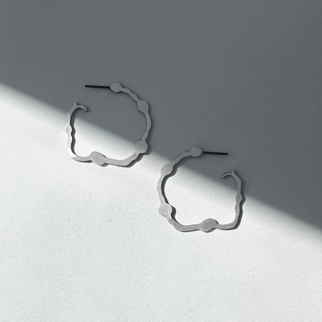 Dual Toned Nori Hoops - Denisa Piatti Jewellery