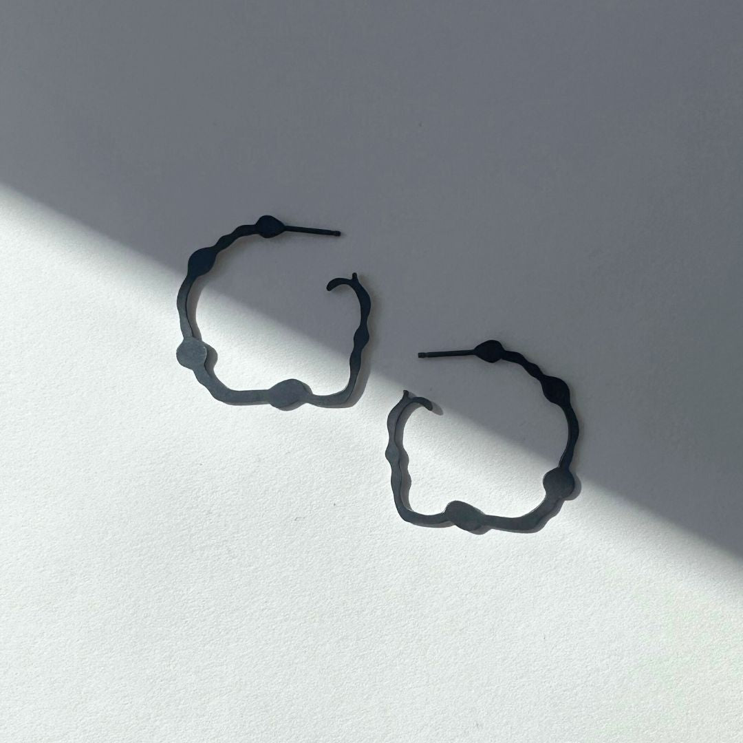 Dual Toned Nori Hoops - Denisa Piatti Jewellery