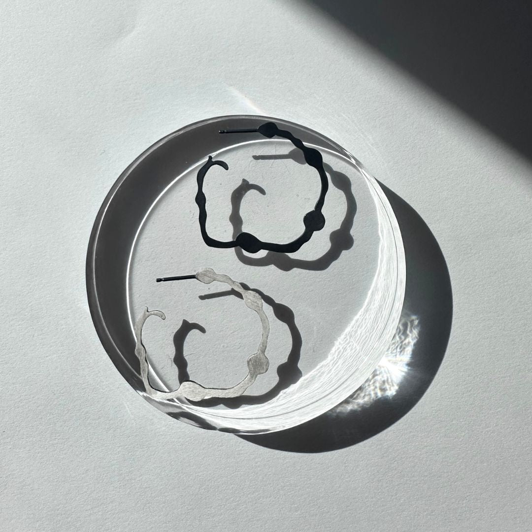 Dual Toned Nori Hoops - Denisa Piatti Jewellery