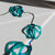 Custom Seaweed Statement Necklace in Silver and Turquoise Blue