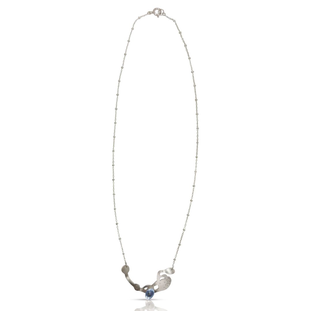Wakame Necklace in Brushed Silver - Denisa Piatti Jewellery