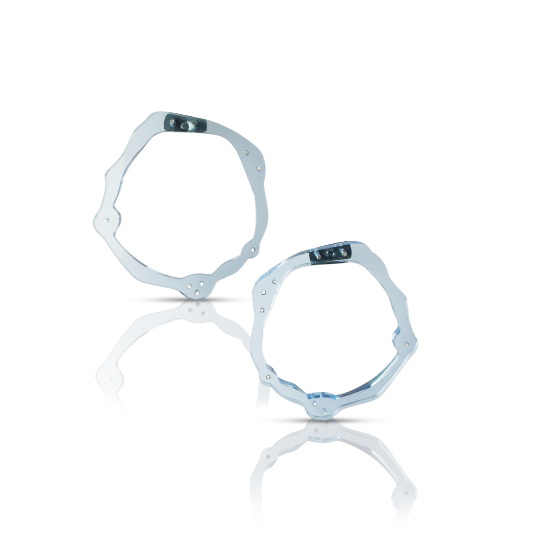 Large Komu Post Earrings in Acrylic - Denisa Piatti Jewellery