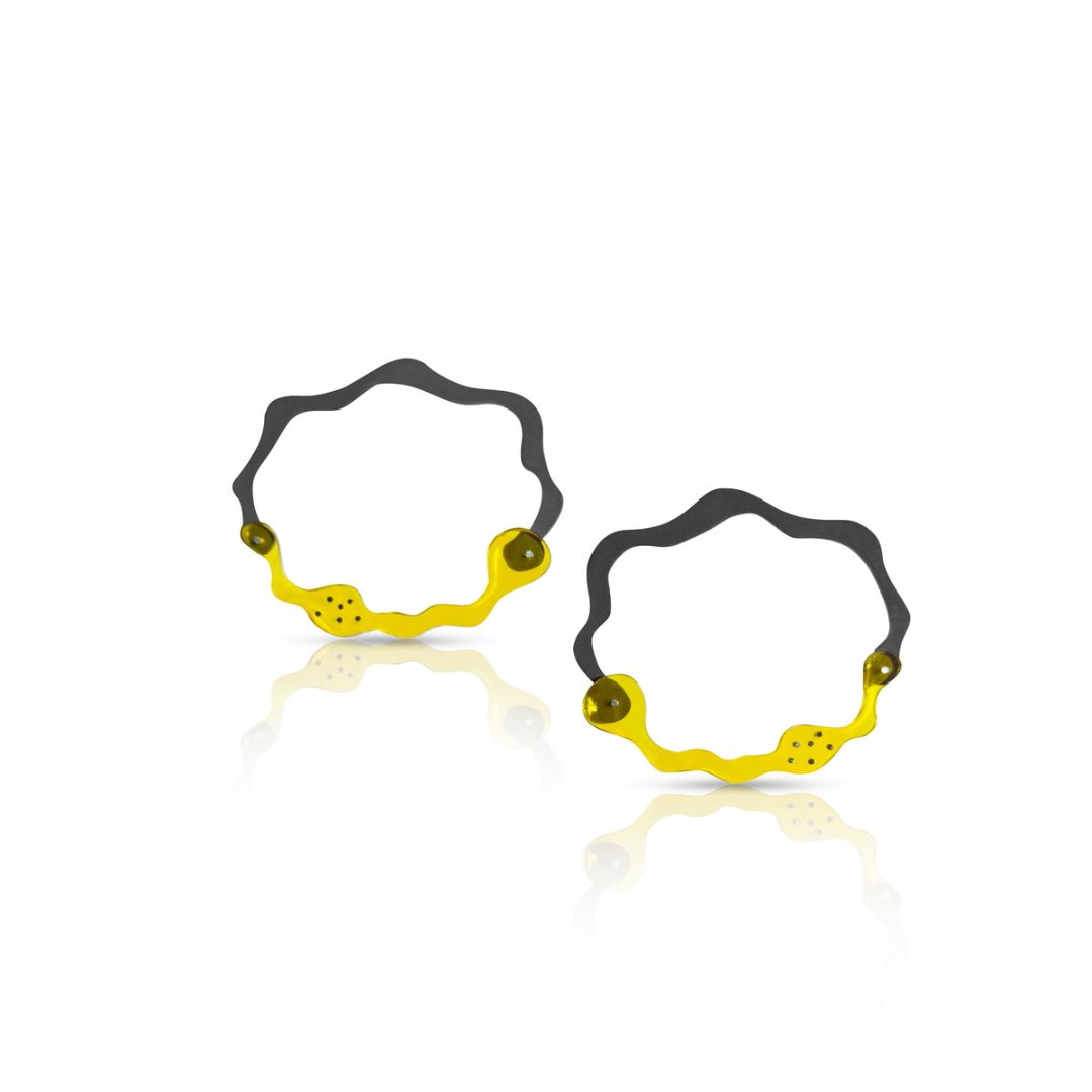 Anori Post Earrings in Oxidized Silver - Denisa Piatti Jewellery