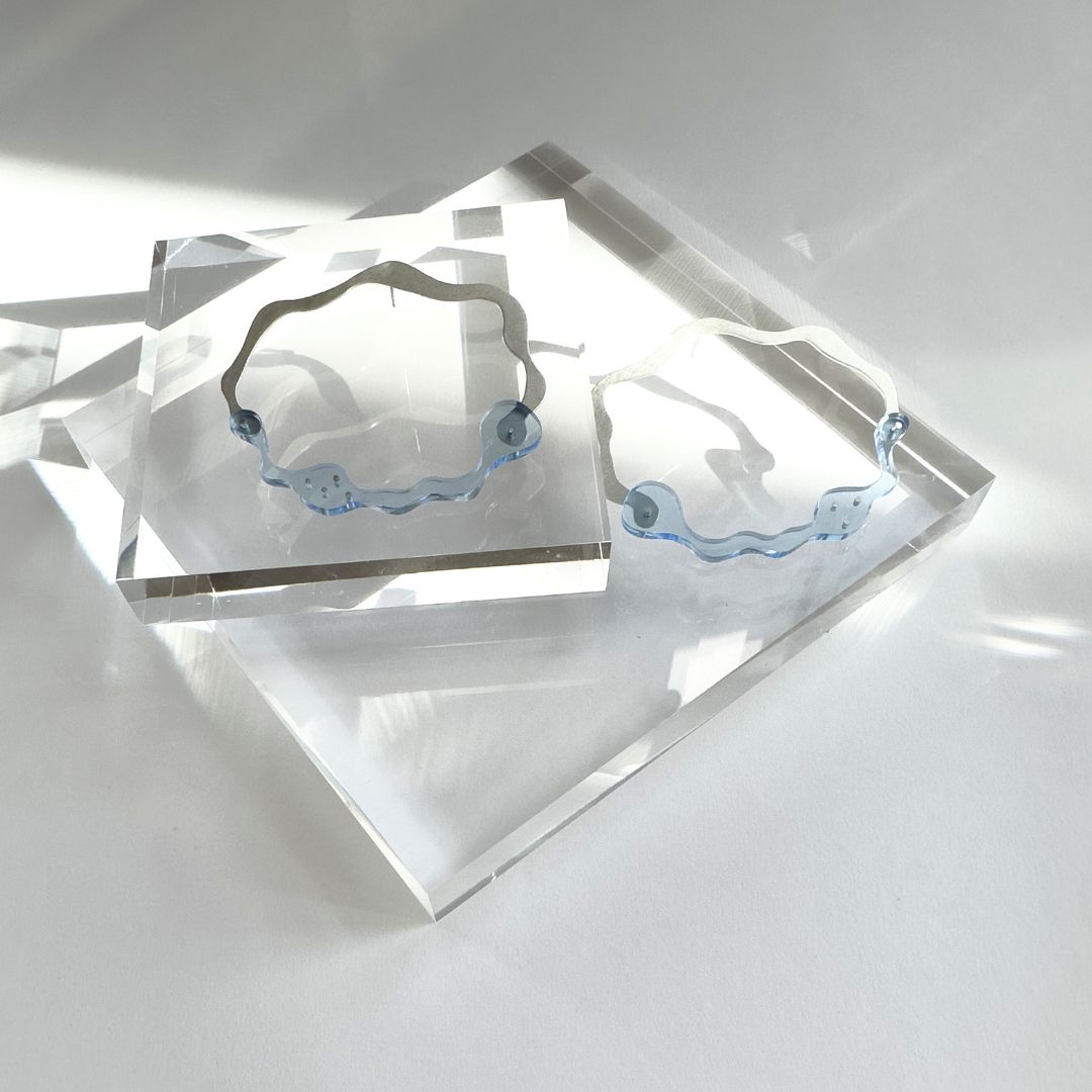 Anori Post Earrings in Brushed Silver - Denisa Piatti Jewellery