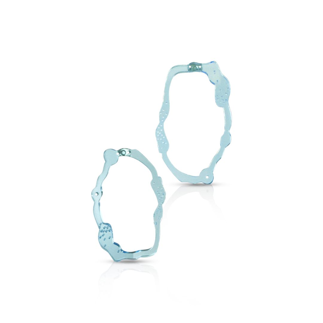 Large Oval Komu Post Earrings - Denisa Piatti Jewellery