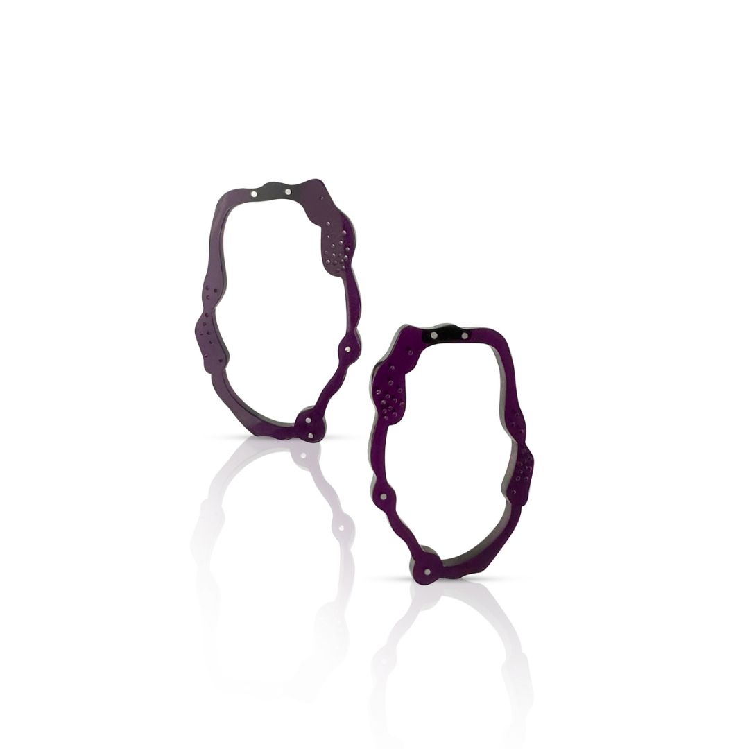 Large Oval Komu Post Earrings - Denisa Piatti Jewellery