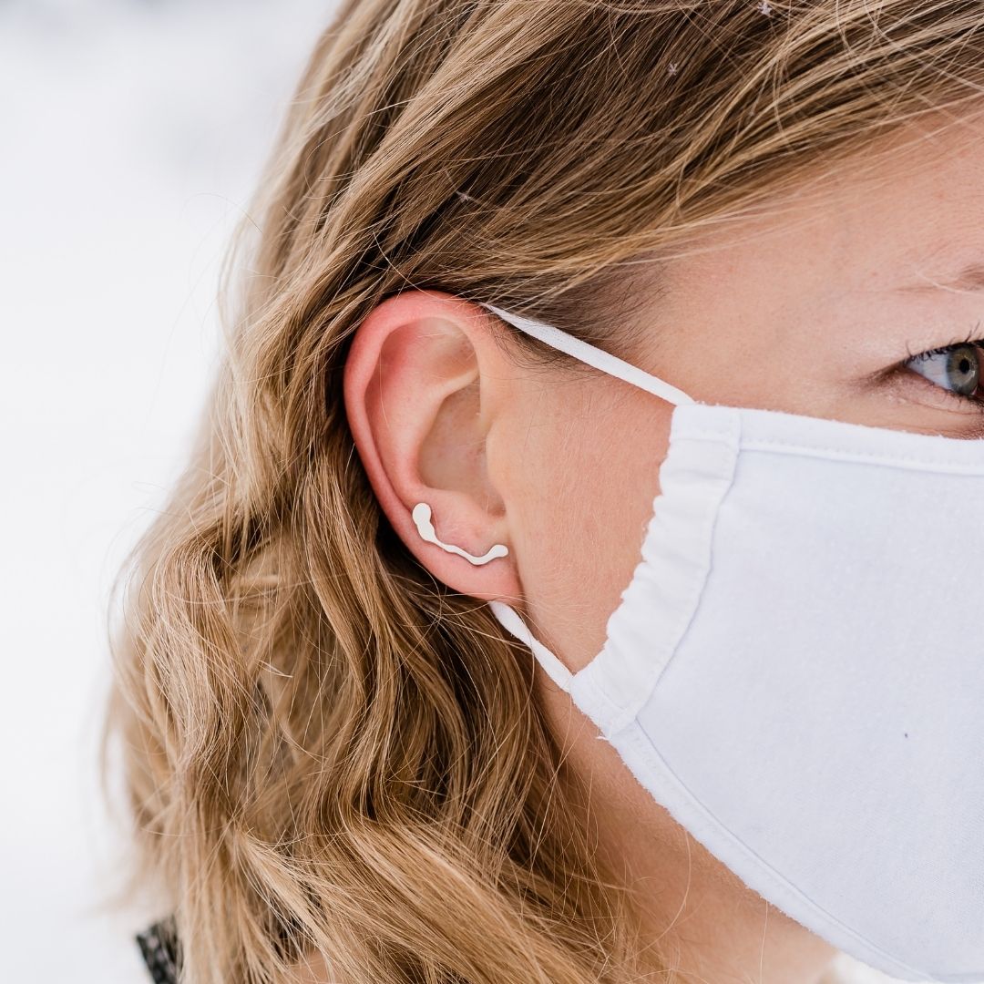 Brushed Komu Climbers - Denisa Piatti Jewellery