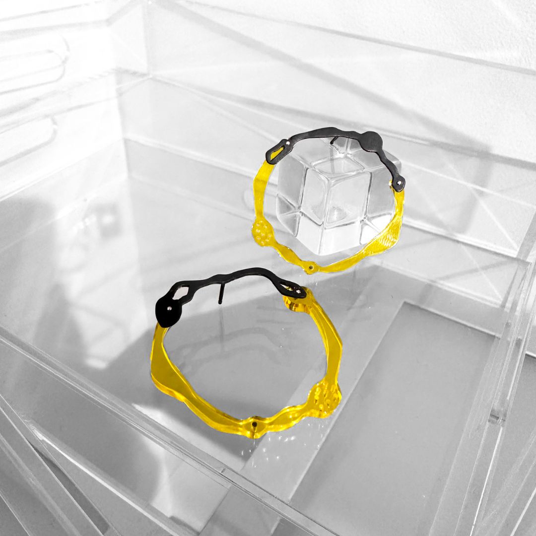 Kelp Post Earrings in Oxidized Silver - Denisa Piatti Jewellery