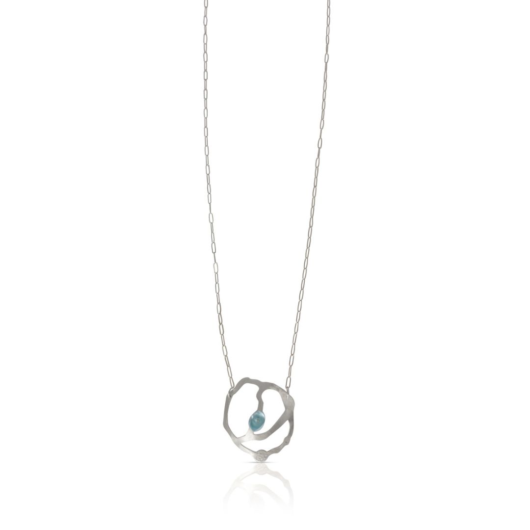Sea Grass Necklace in Brushed Silver - Denisa Piatti Jewellery