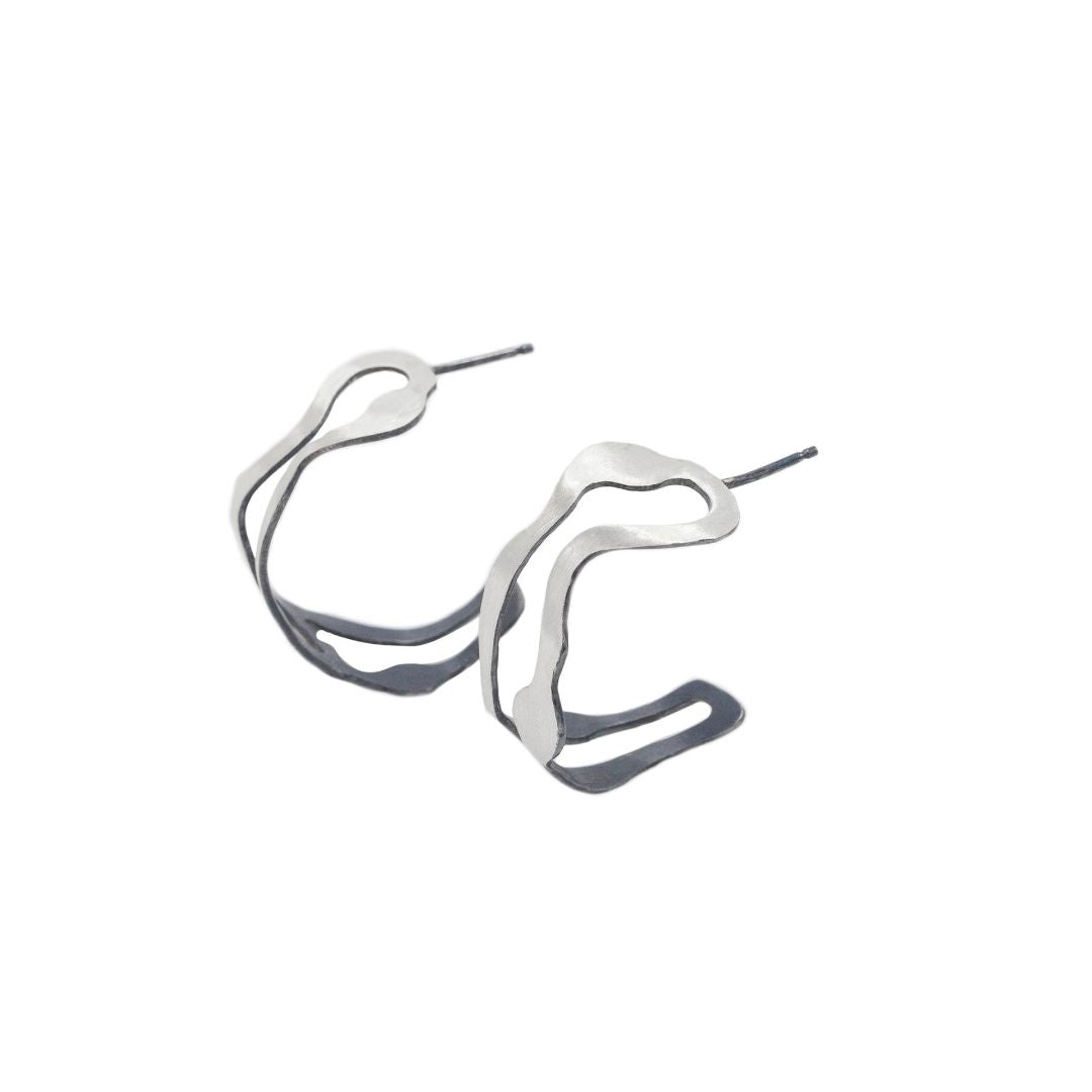 Dual Toned Kelp Hoops - Denisa Piatti Jewellery