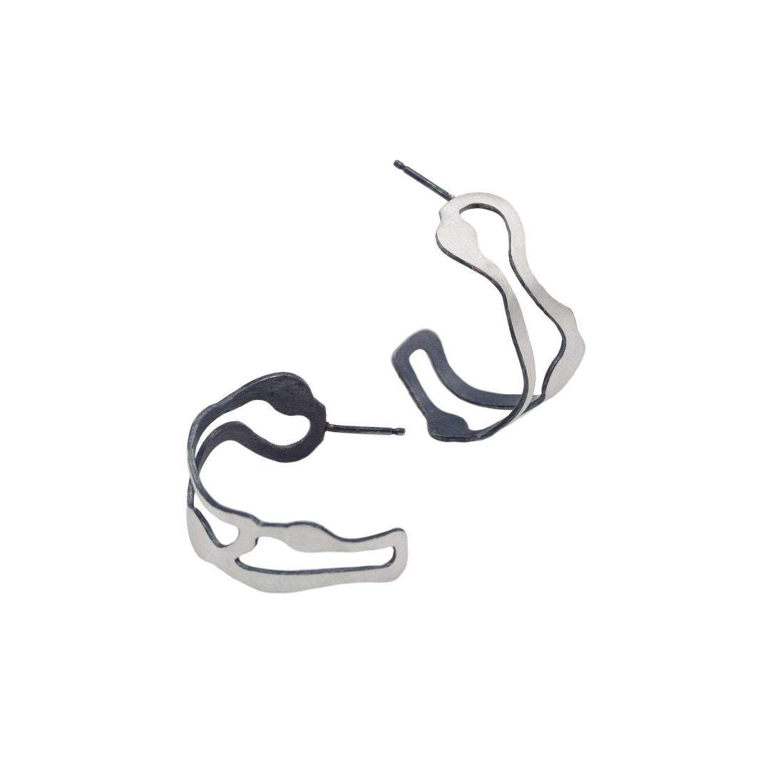 Dual Toned Kelp Hoops - Denisa Piatti Jewellery