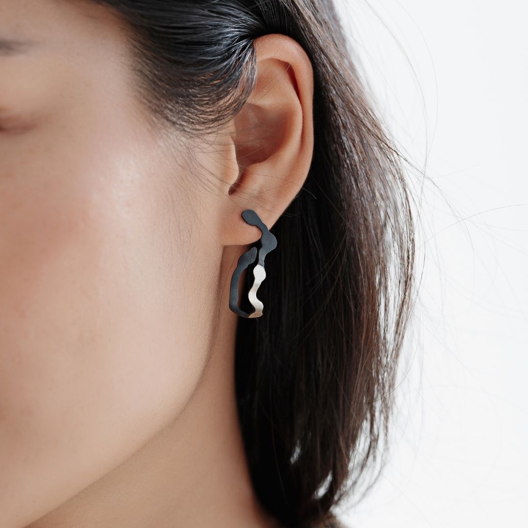 Dual Toned Dulse Earrings - Denisa Piatti Jewellery