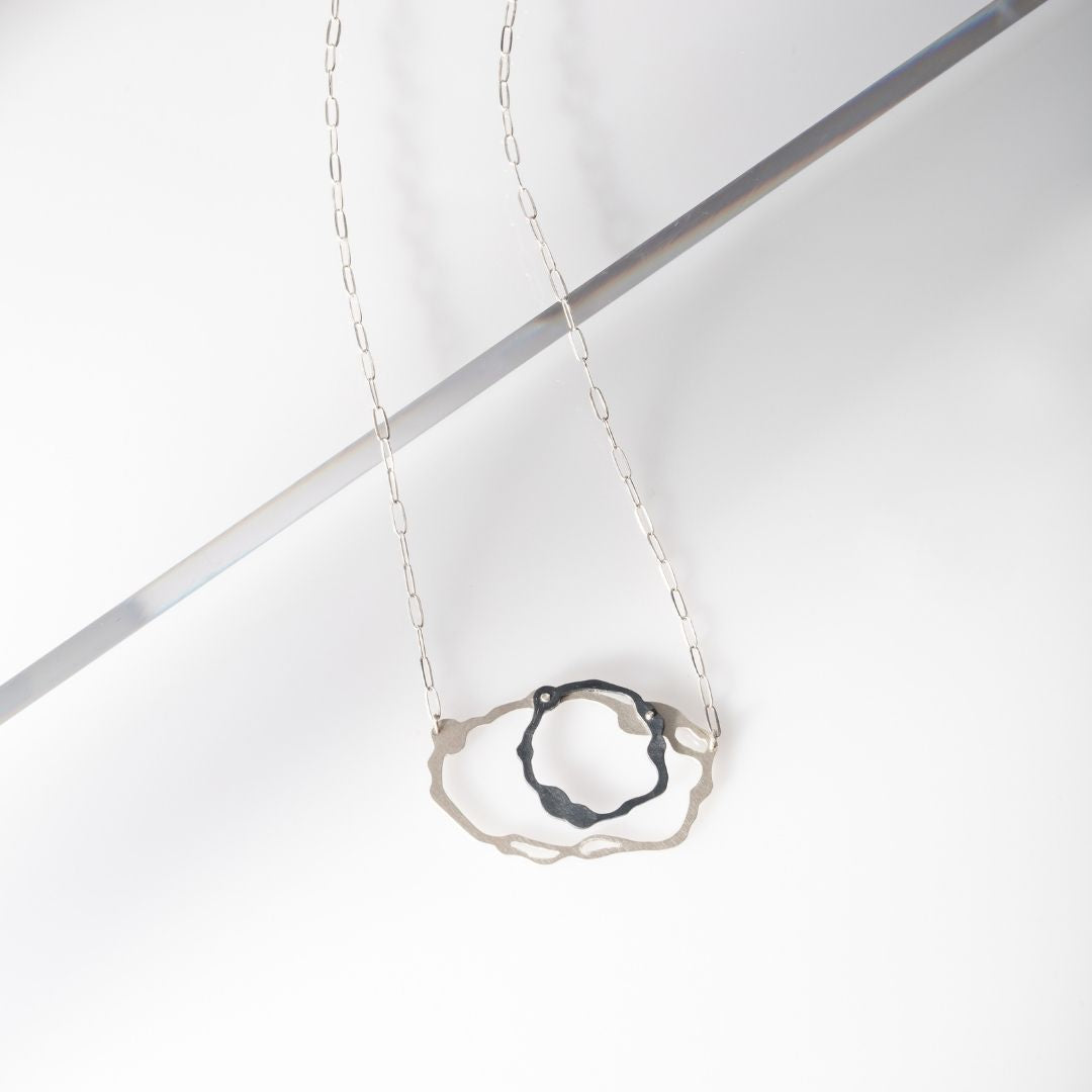 Dual-Toned Oval Komu Necklace - Denisa Piatti Jewellery
