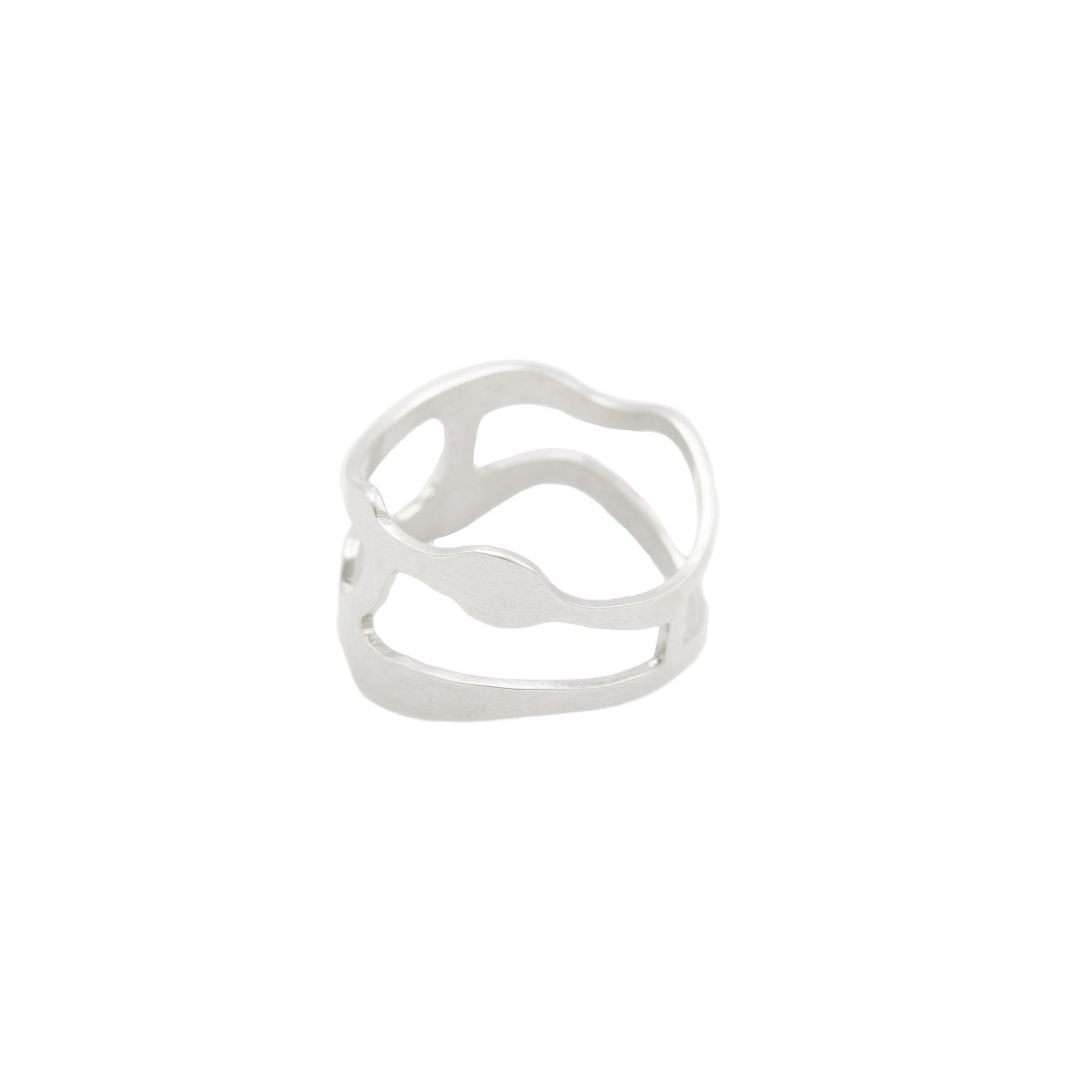 Arame Ring in Brushed Silver - Denisa Piatti Jewellery