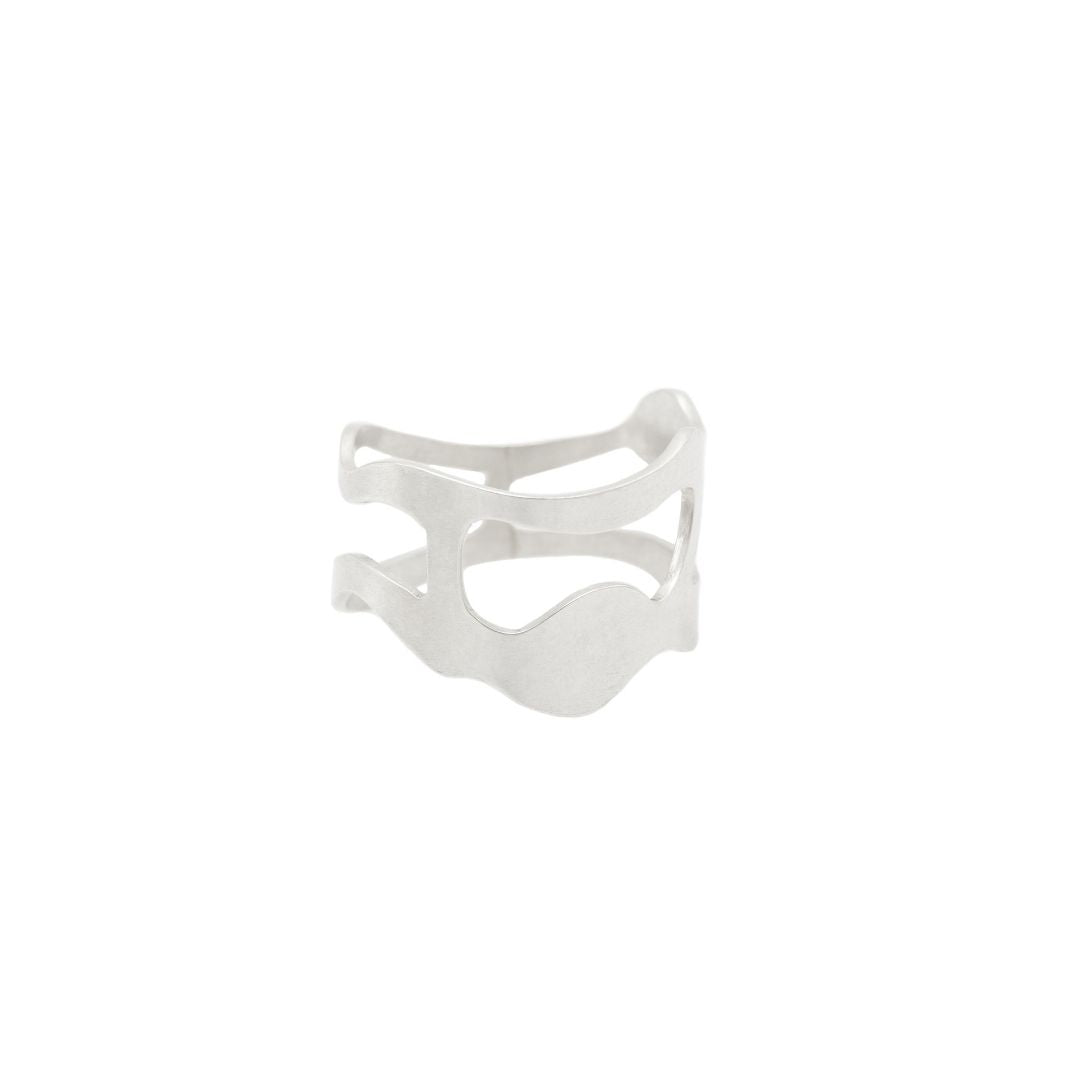 Arame Ring in Brushed Silver - Denisa Piatti Jewellery