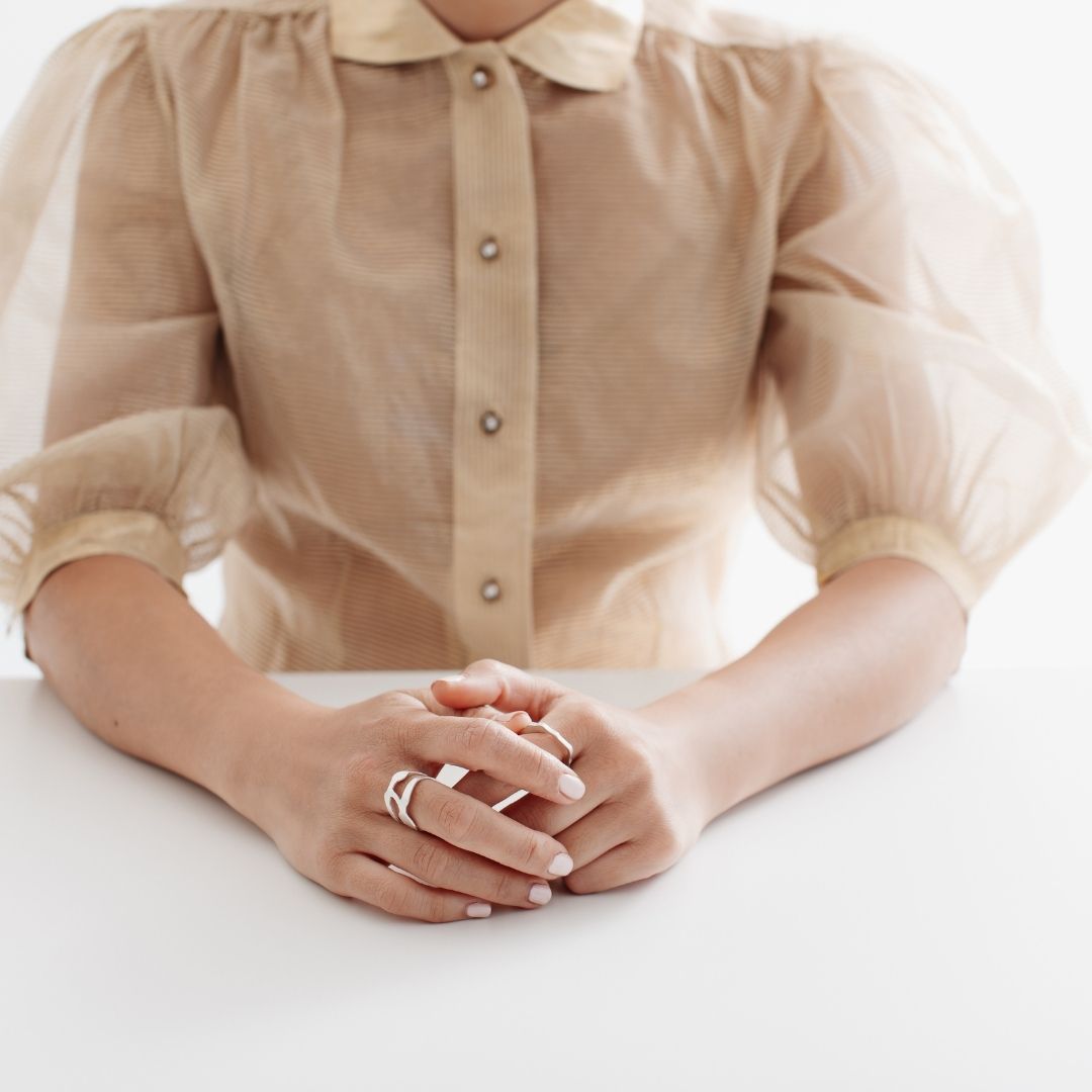 Arame Ring in Brushed Silver - Denisa Piatti Jewellery