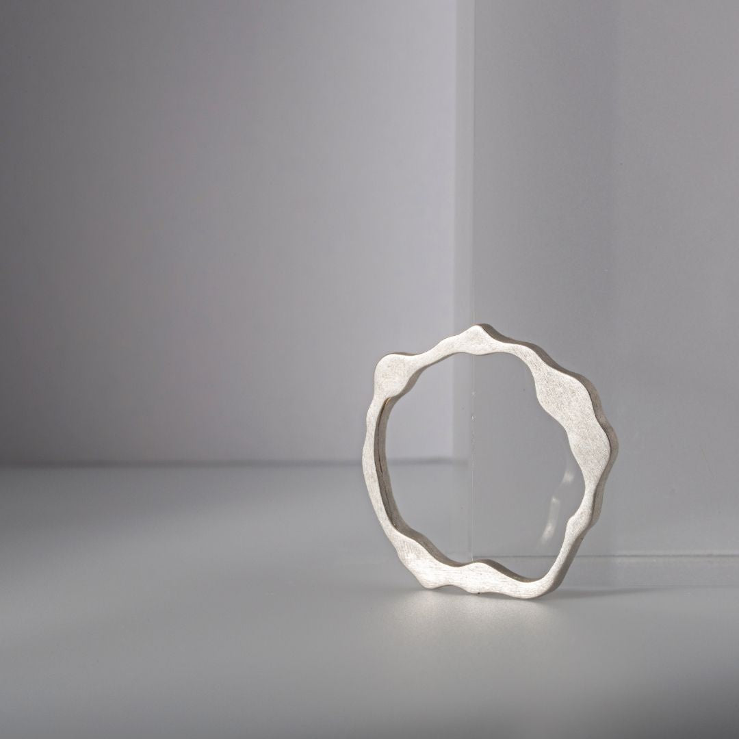 Silhouette Ring in Brushed Silver - Denisa Piatti Jewellery