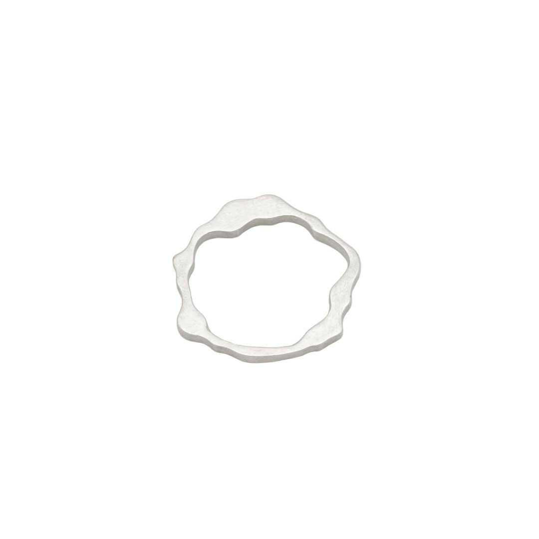 Silhouette Ring in Brushed Silver - Denisa Piatti Jewellery