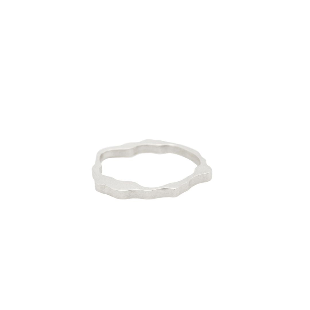 Silhouette Ring in Brushed Silver - Denisa Piatti Jewellery