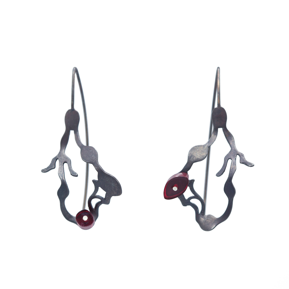 Small Hanging Seaweed Earrings - Denisa Piatti Jewellery