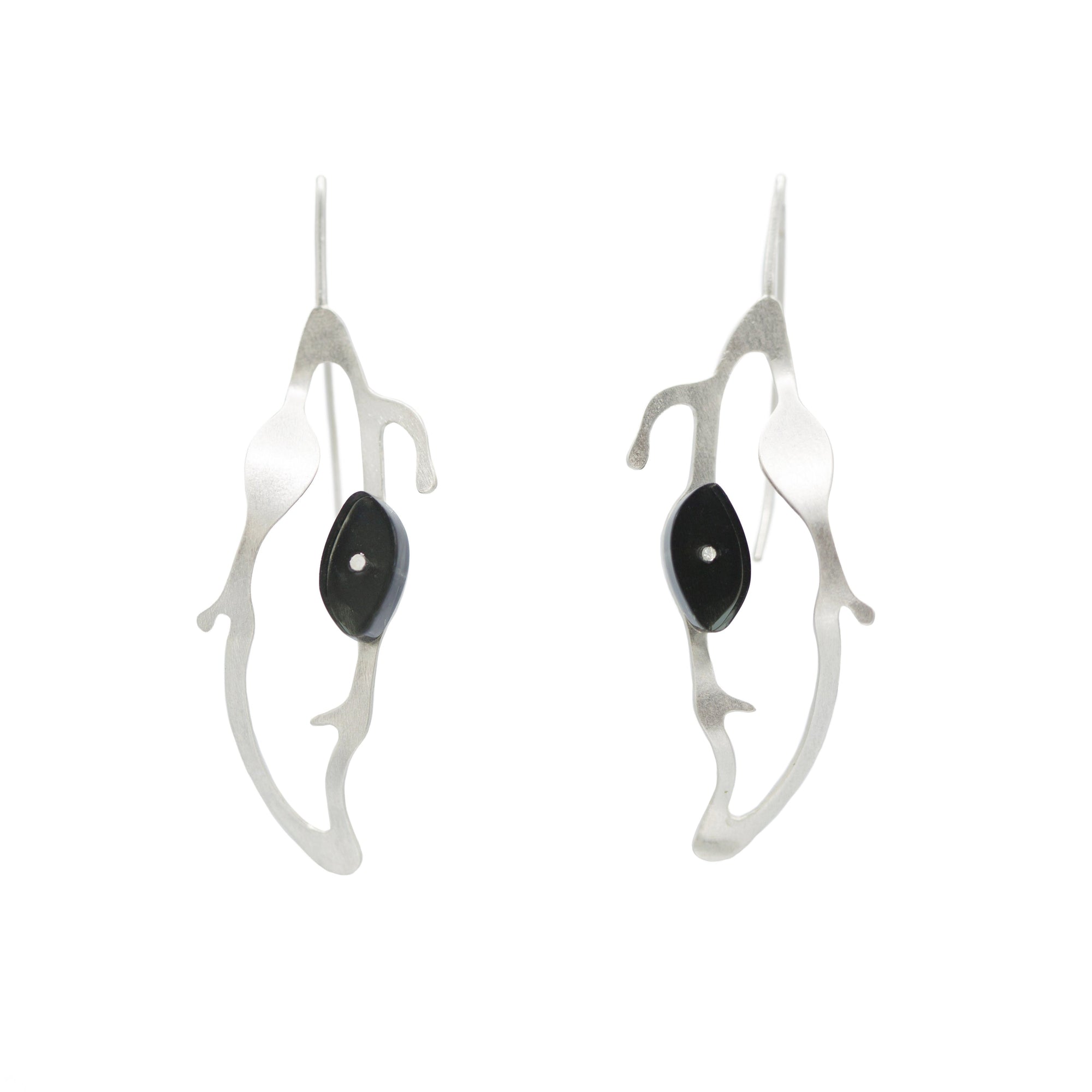 Teardrop Seaweed Earrings - Denisa Piatti Jewellery