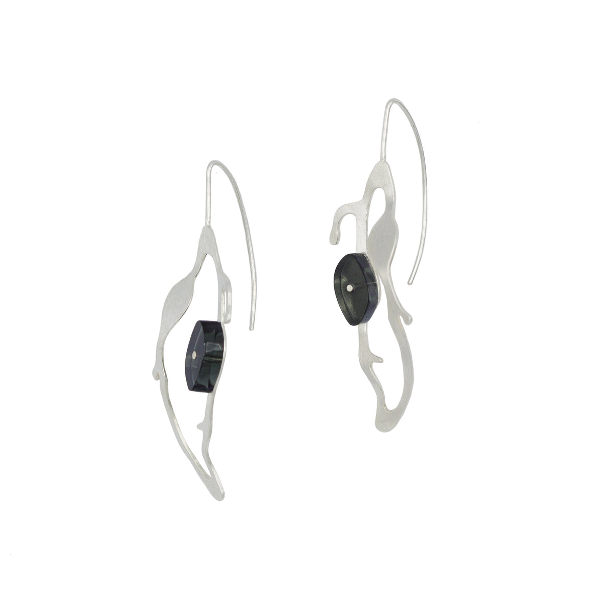 Teardrop Seaweed Earrings - Denisa Piatti Jewellery