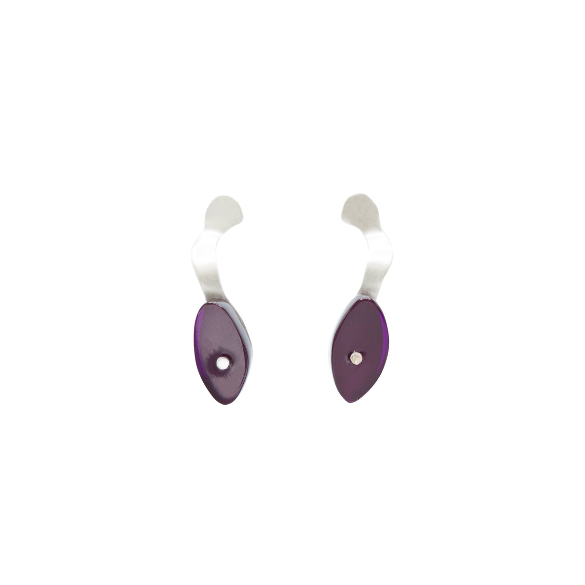 Handmade-to-Order Seaweed Stud Earrings - Denisa Piatti Jewellery