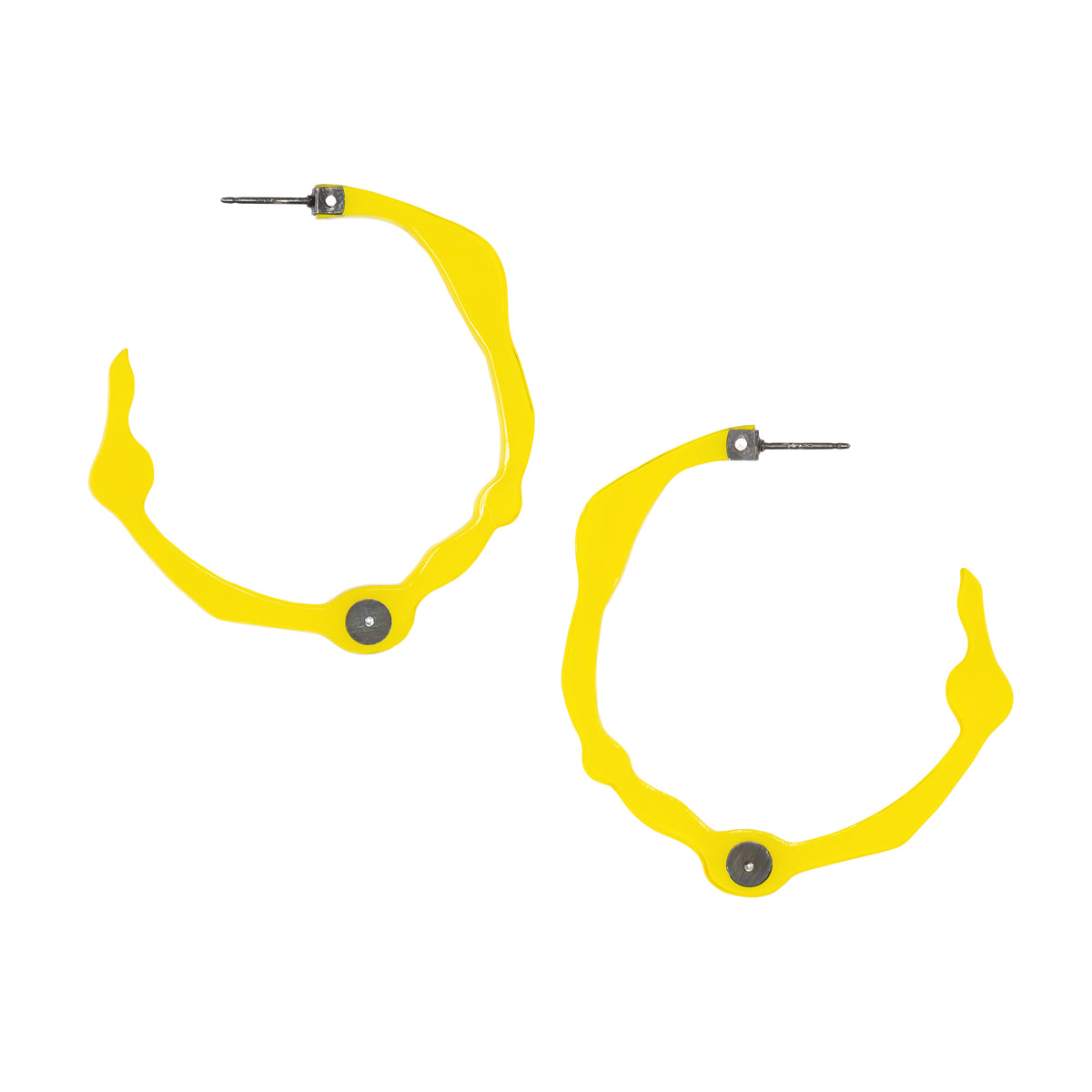 Large Sunrise Yellow Hoops - Denisa Piatti Jewellery