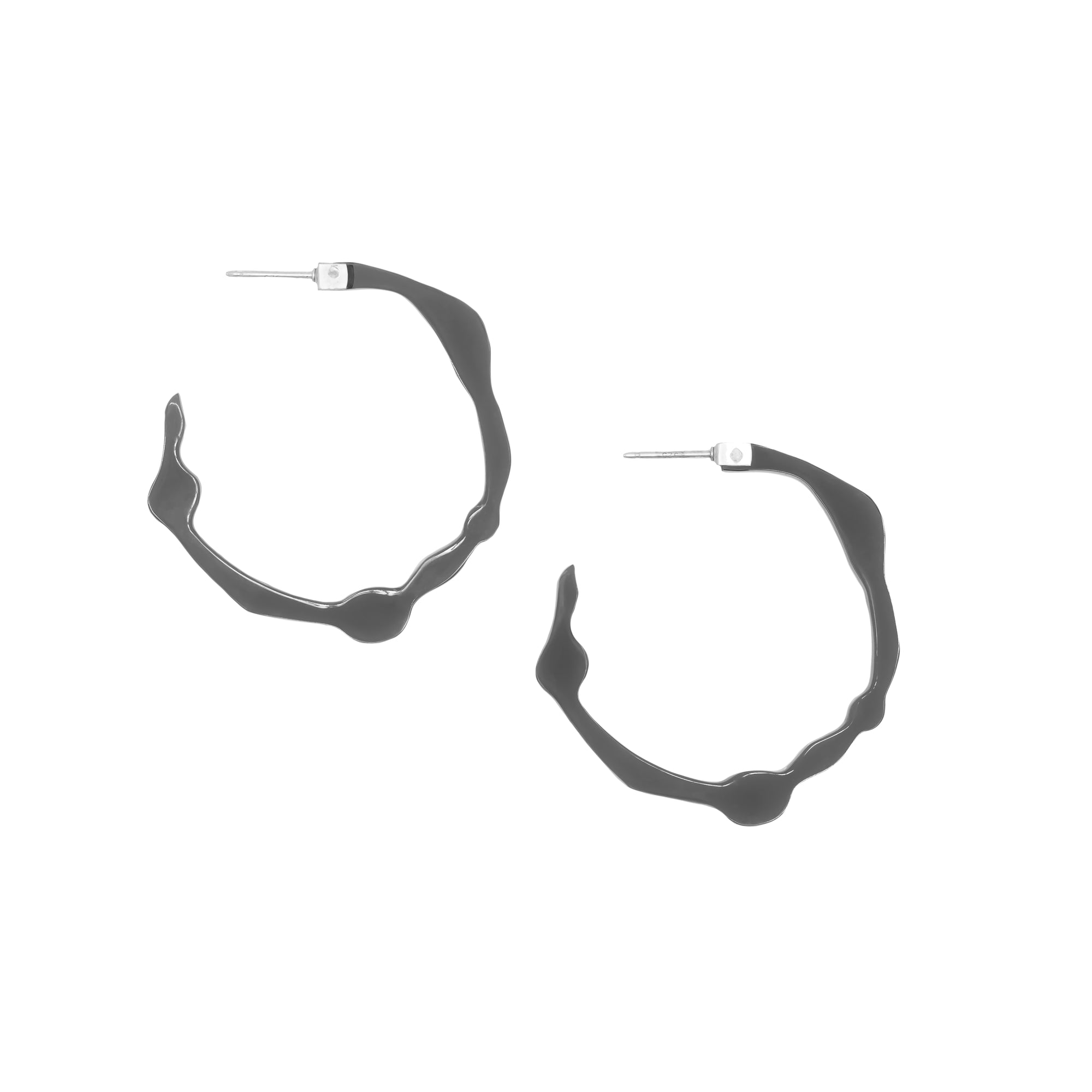 Small Twilight Grey Hoops - Denisa Piatti Jewellery