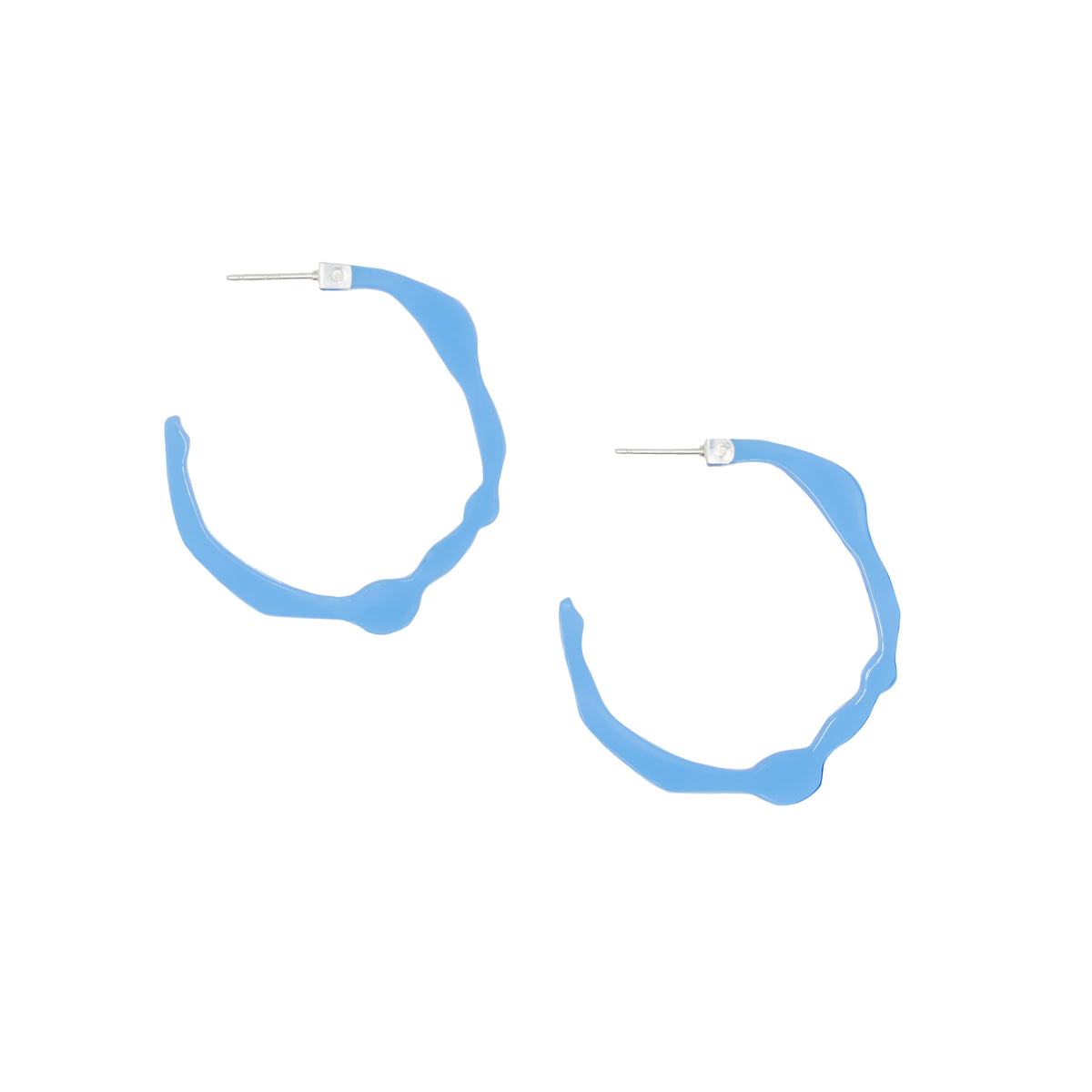 Small Ocean Blue Hoops - Denisa Piatti Jewellery