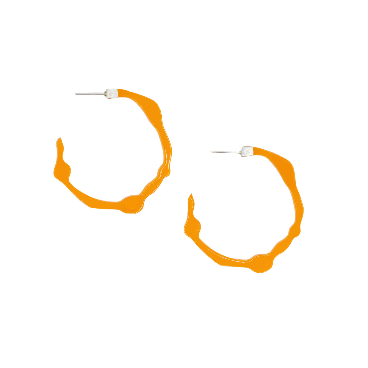 Small Fiery Orange Hoops - Denisa Piatti Jewellery