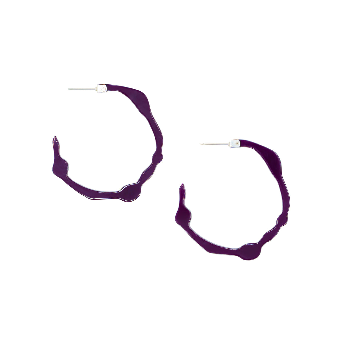 Small Pure Violet Hoops - Denisa Piatti Jewellery