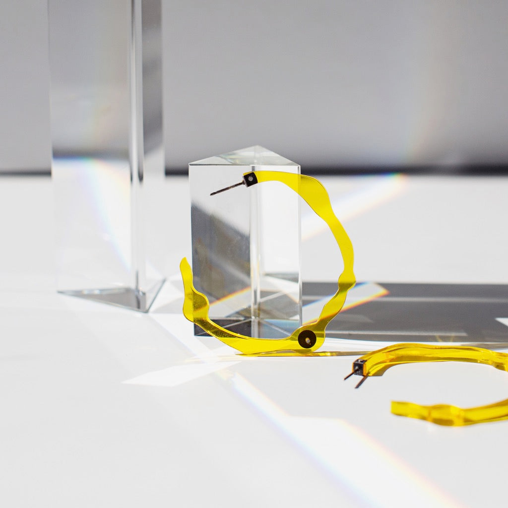 Large Sunrise Yellow Hoops - Denisa Piatti Jewellery