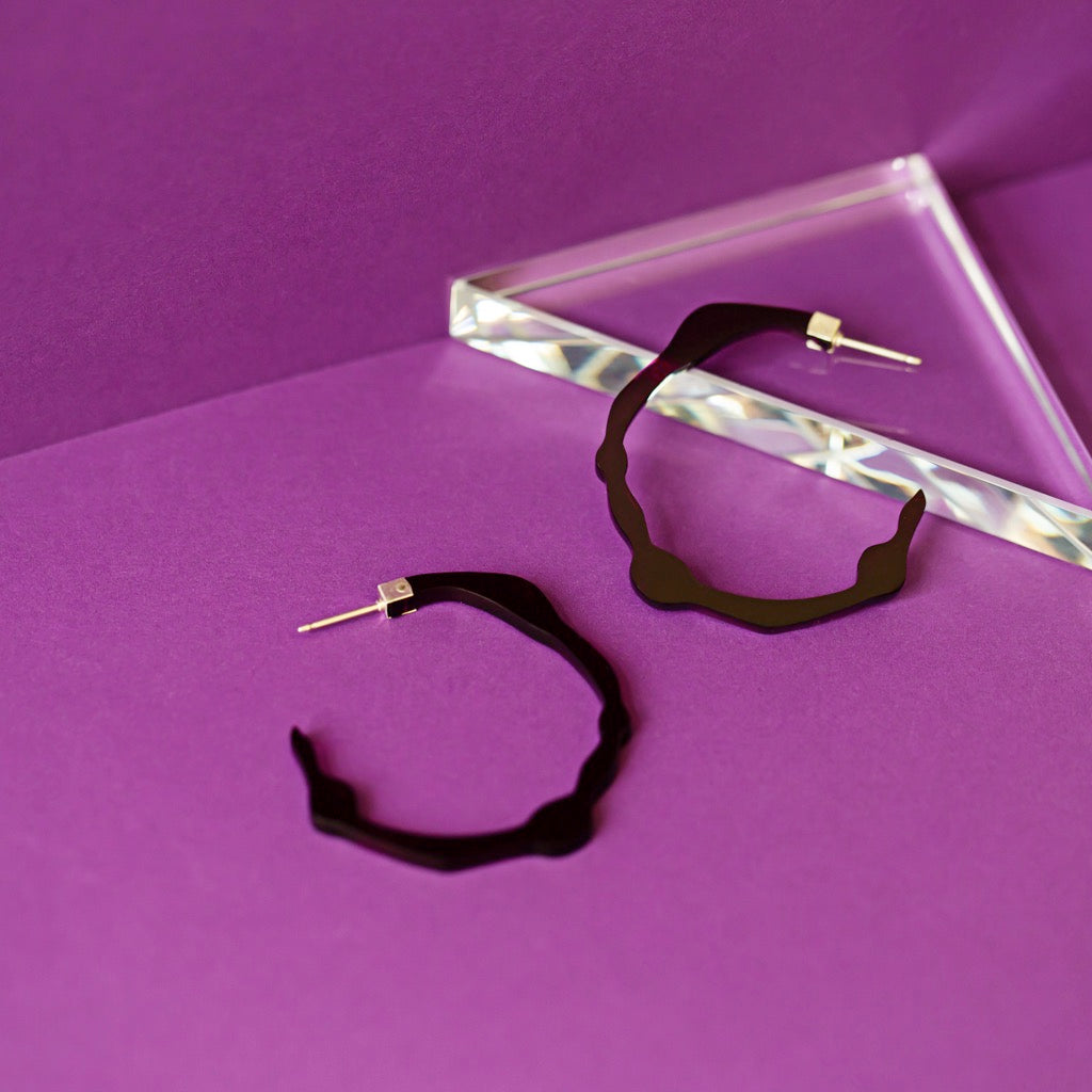 Small Pure Violet Hoops - Denisa Piatti Jewellery