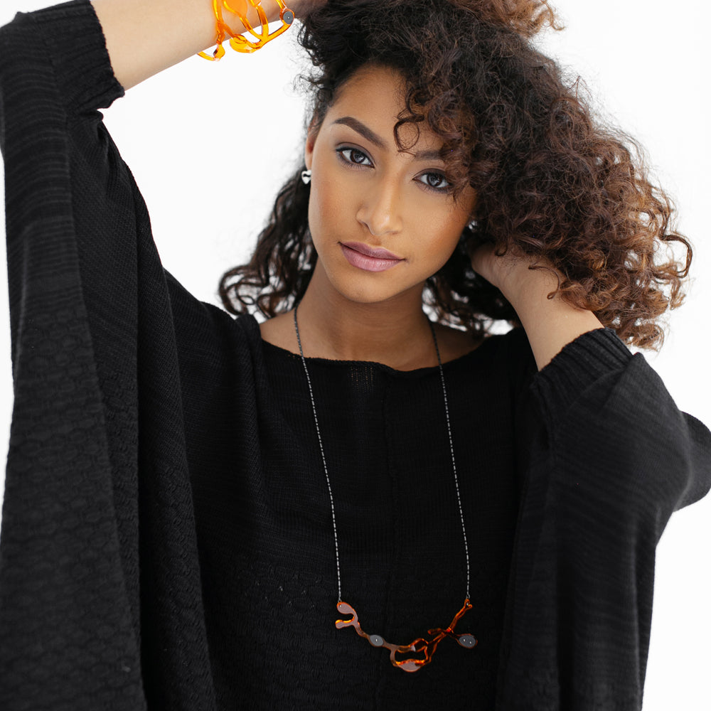 Handmade-to-Order Organic Seaweed Necklace - Denisa Piatti Jewellery