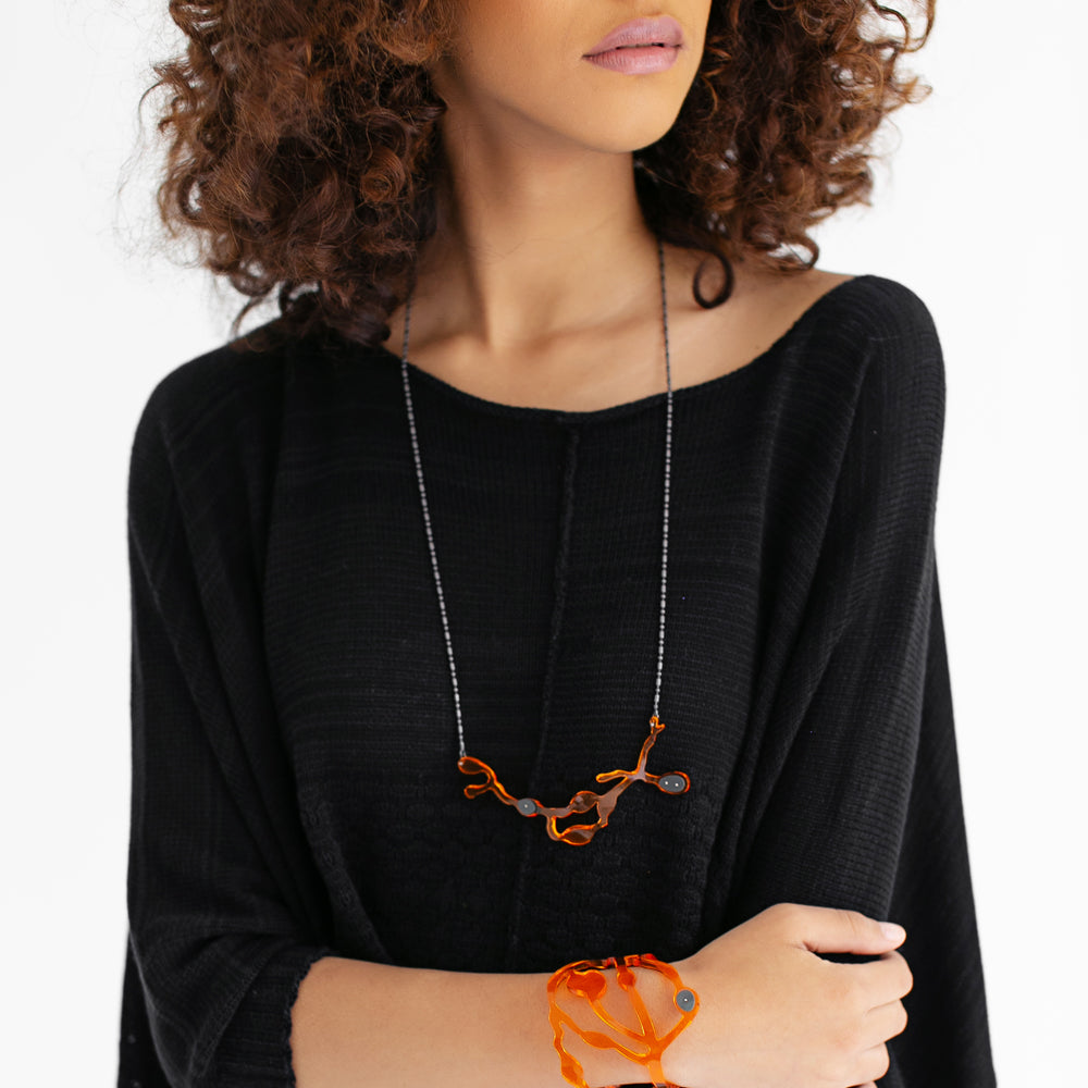 Handmade-to-Order Organic Seaweed Necklace - Denisa Piatti Jewellery