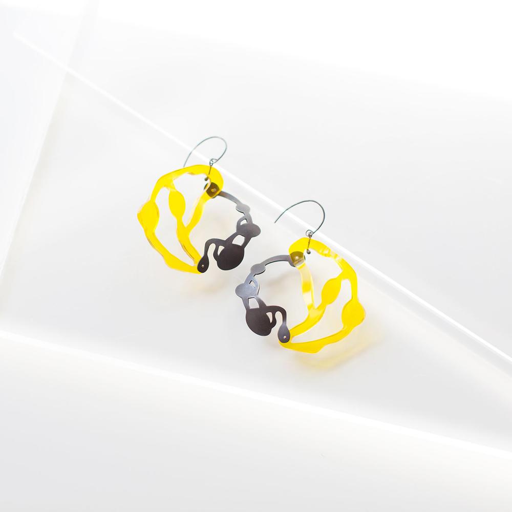 Seaweed Pendant Earrings - Denisa Piatti Jewellery