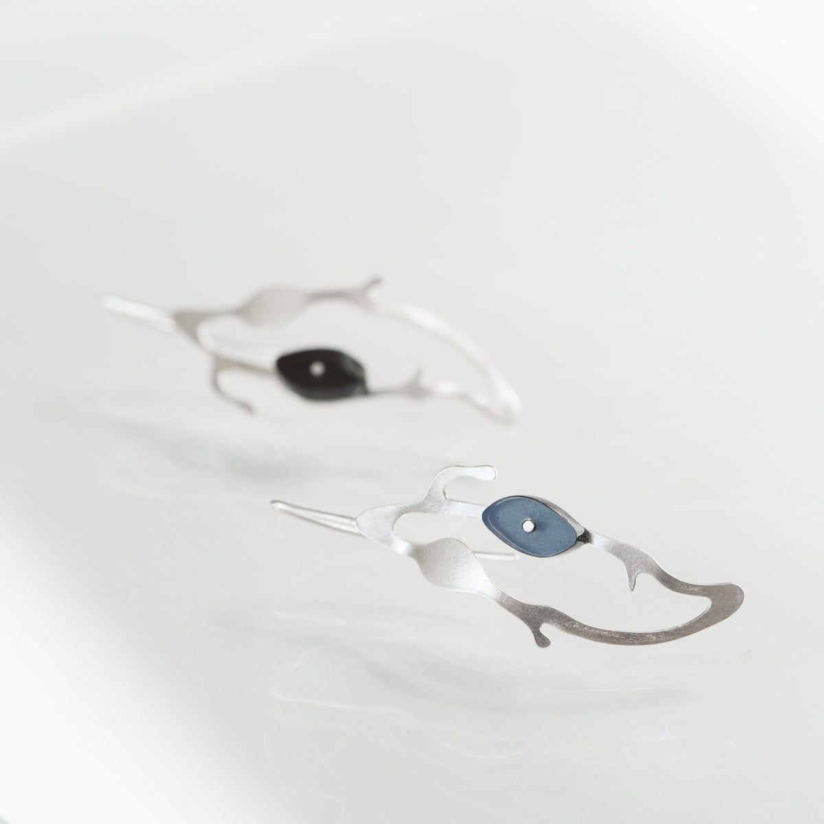 Teardrop Seaweed Earrings - Denisa Piatti Jewellery