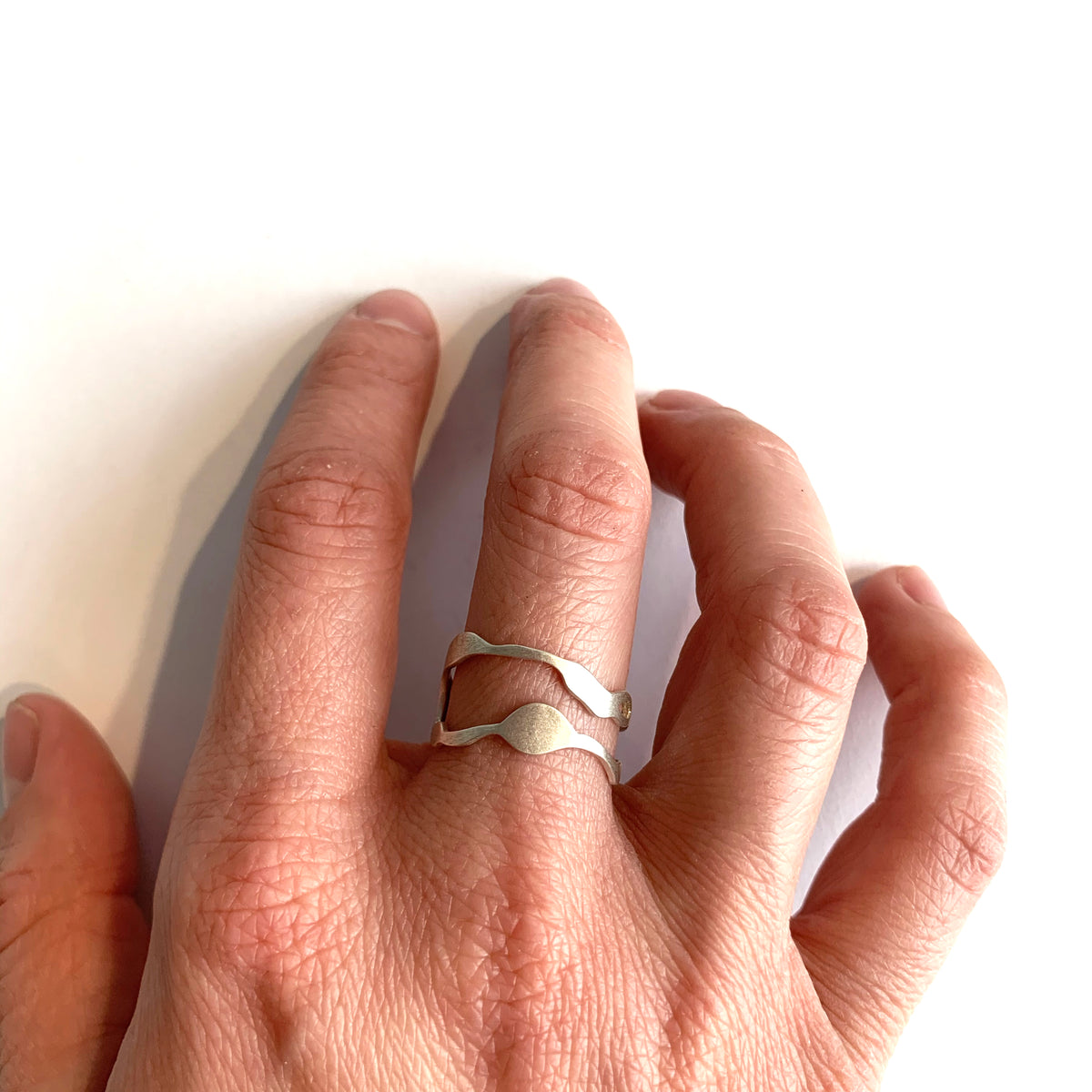 Seaweed Double Tier Ring - Denisa Piatti Jewellery