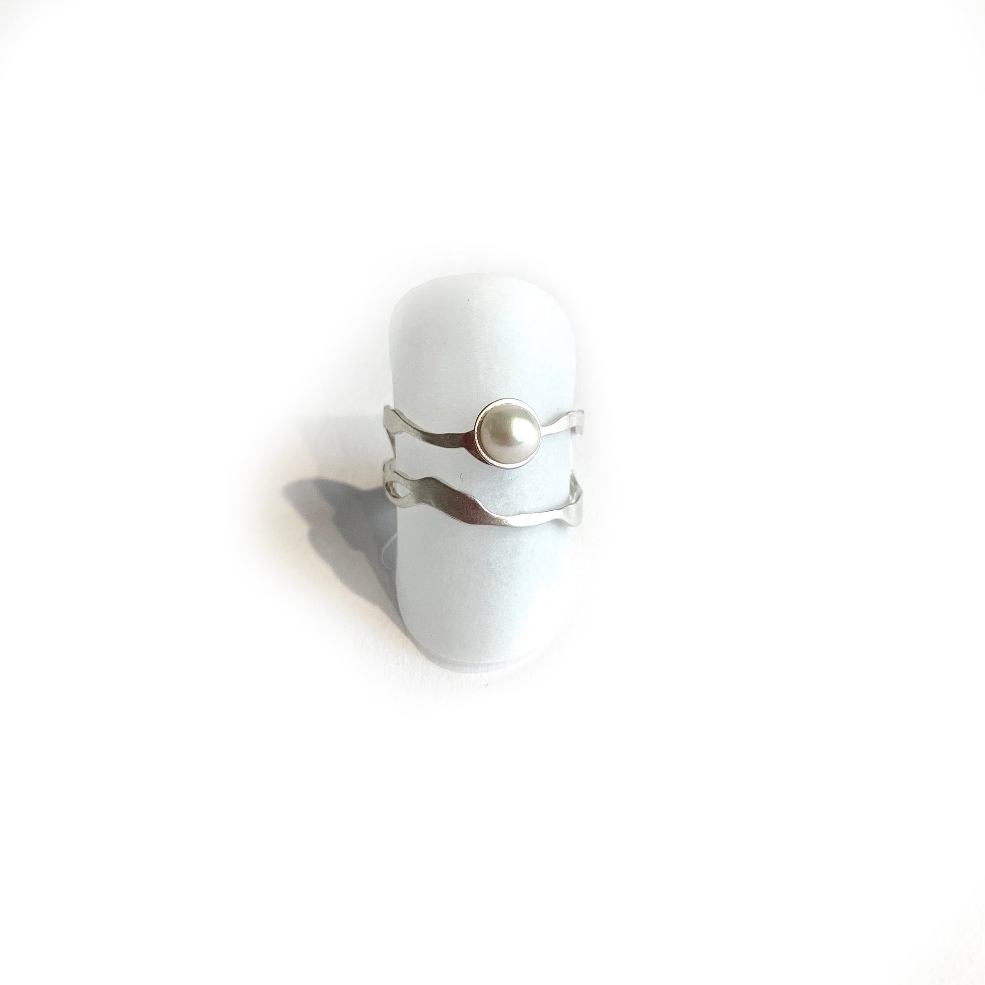 Pearl Seaweed Double Tier Ring - Denisa Piatti Jewellery