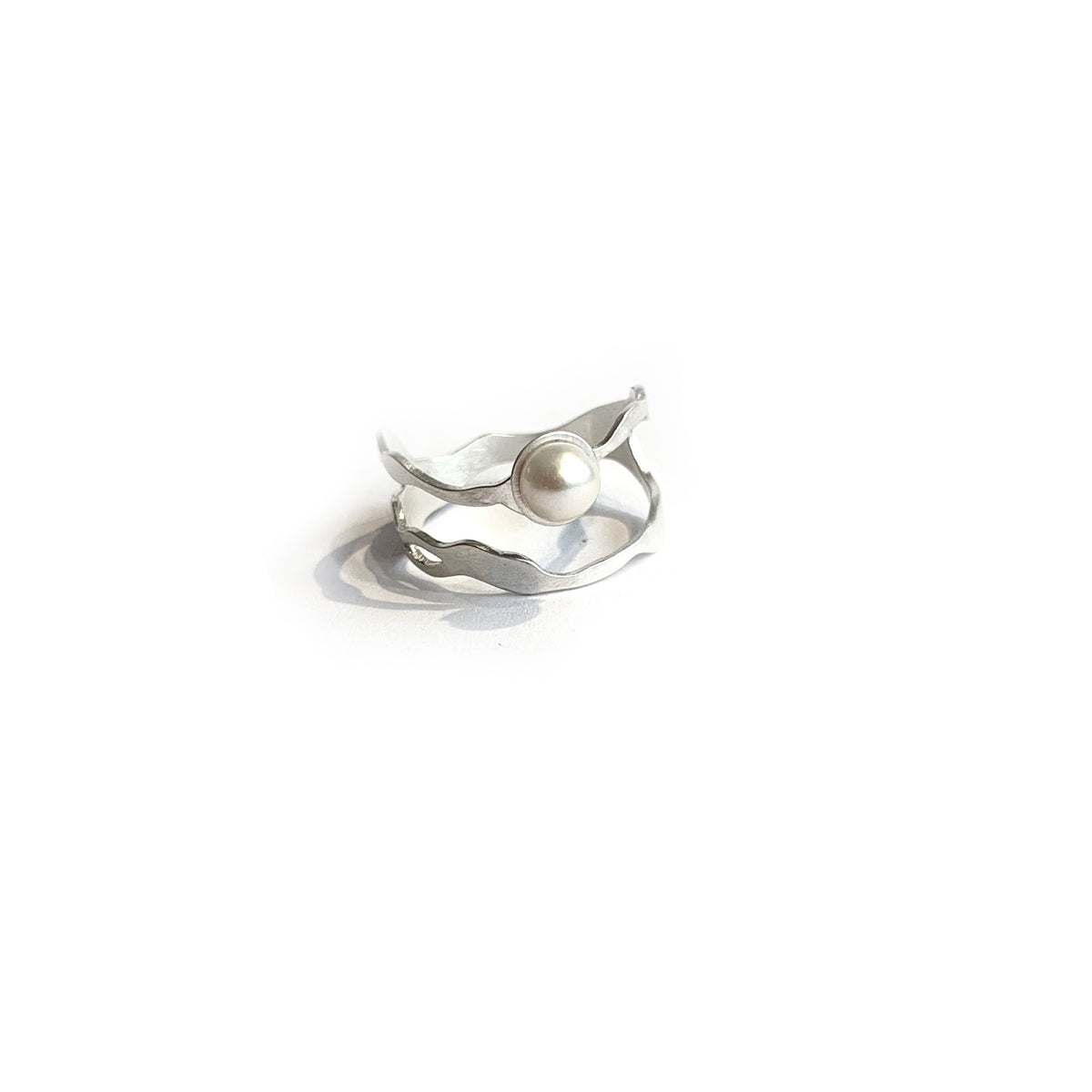 Pearl Seaweed Double Tier Ring - Denisa Piatti Jewellery